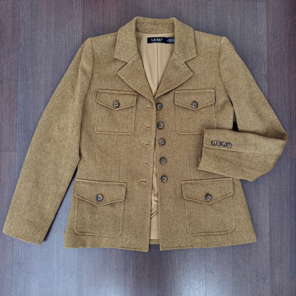 Ralph Lauren Twill Utility Blazer size 8